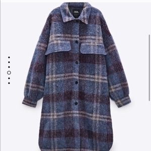 ZARA  Wool Blend Overshirt Jacket